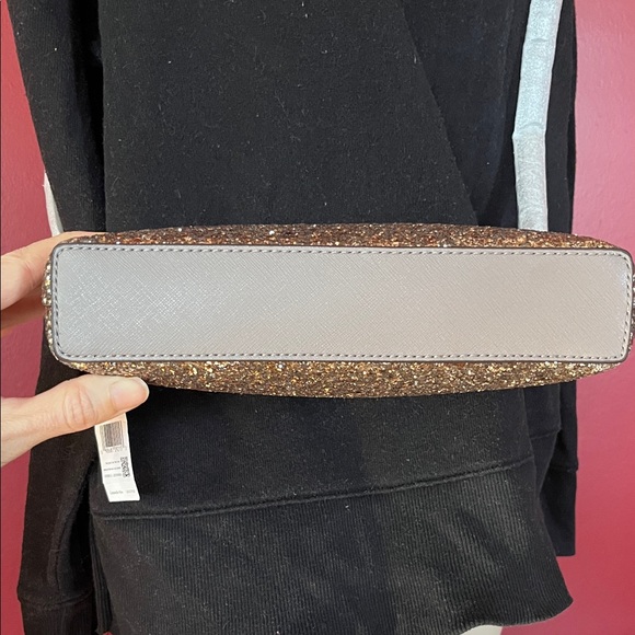 New Kate Spade Gray and Gold Crossbody Bag - Picture 5 of 16